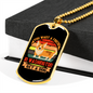 Friend in Washington Dog Orange Necklace Stainless Steel or 18k Gold Dog Tag 24" Chain-Express Your Love Gifts