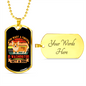 Friend in Washington Dog Orange Necklace Stainless Steel or 18k Gold Dog Tag 24" Chain-Express Your Love Gifts