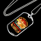 Friend in Washington Dog Orange Necklace Stainless Steel or 18k Gold Dog Tag 24" Chain-Express Your Love Gifts