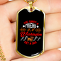 Friend in Washington Dog Red Necklace Stainless Steel or 18k Gold Dog Tag 24" Chain-Express Your Love Gifts