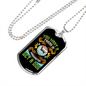 Friend in Washington Green Necklace Stainless Steel or 18k Gold Dog Tag 24" Chain-Express Your Love Gifts