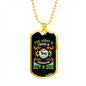 Friend in Washington Green Necklace Stainless Steel or 18k Gold Dog Tag 24" Chain-Express Your Love Gifts