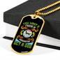 Friend in Washington Green Necklace Stainless Steel or 18k Gold Dog Tag 24" Chain-Express Your Love Gifts