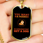 Friend in Washington Necklace Stainless Steel or 18k Gold Dog Tag 24" Chain-Express Your Love Gifts