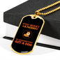 Friend in Washington Necklace Stainless Steel or 18k Gold Dog Tag 24" Chain-Express Your Love Gifts