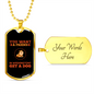 Friend in Washington Necklace Stainless Steel or 18k Gold Dog Tag 24" Chain-Express Your Love Gifts