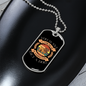Friend in Washington Peach Necklace Stainless Steel or 18k Gold Dog Tag 24" Chain-Express Your Love Gifts