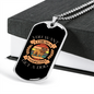 Friend in Washington Peach Necklace Stainless Steel or 18k Gold Dog Tag 24" Chain-Express Your Love Gifts