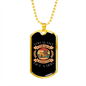 Friend in Washington Peach Necklace Stainless Steel or 18k Gold Dog Tag 24" Chain-Express Your Love Gifts