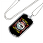 Friend in Washington Siberian Husky Necklace Stainless Steel or 18k Gold Dog Tag 24" Chain-Express Your Love Gifts