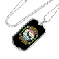 Friend in Washington Siberian Necklace Stainless Steel or 18k Gold Dog Tag 24" Chain-Express Your Love Gifts