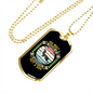 Friend in Washington Siberian Necklace Stainless Steel or 18k Gold Dog Tag 24" Chain-Express Your Love Gifts