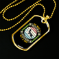 Friend in Washington Siberian Necklace Stainless Steel or 18k Gold Dog Tag 24" Chain-Express Your Love Gifts