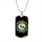 Friend in Washington Siberian Necklace Stainless Steel or 18k Gold Dog Tag 24" Chain-Express Your Love Gifts