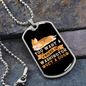 Friend in Washington Sleeping Dog Necklace Stainless Steel or 18k Gold Dog Tag 24" Chain-Express Your Love Gifts