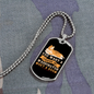 Friend in Washington Sleeping Dog Necklace Stainless Steel or 18k Gold Dog Tag 24" Chain-Express Your Love Gifts