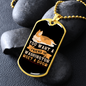 Friend in Washington Sleeping Dog Necklace Stainless Steel or 18k Gold Dog Tag 24" Chain-Express Your Love Gifts