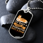 Friend in Washington Sleeping Dog Necklace Stainless Steel or 18k Gold Dog Tag 24" Chain-Express Your Love Gifts