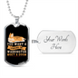 Friend in Washington Sleeping Dog Necklace Stainless Steel or 18k Gold Dog Tag 24" Chain-Express Your Love Gifts