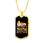 Friend in Washington Sleeping Dog Necklace Stainless Steel or 18k Gold Dog Tag 24" Chain-Express Your Love Gifts
