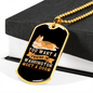 Friend in Washington Sleeping Dog Necklace Stainless Steel or 18k Gold Dog Tag 24" Chain-Express Your Love Gifts