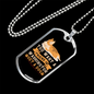 Friend in Washington Sleeping Dog Necklace Stainless Steel or 18k Gold Dog Tag 24" Chain-Express Your Love Gifts