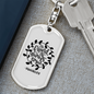 Friend Is Always Loyal Proverbs 17:17 Keychain Stainless Steel or 18k Gold Dog Tag Keyring-Express Your Love Gifts