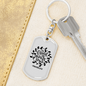 Friend Is Always Loyal Proverbs 17:17 Keychain Stainless Steel or 18k Gold Dog Tag Keyring-Express Your Love Gifts