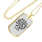 Friend Is Always Loyal Proverbs 17:17 Necklace Stainless Steel or 18k Gold Dog Tag 24" Chain-Express Your Love Gifts