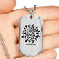 Friend Is Always Loyal Proverbs 17:17 Necklace Stainless Steel or 18k Gold Dog Tag 24" Chain-Express Your Love Gifts