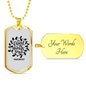 Friend Is Always Loyal Proverbs 17:17 Necklace Stainless Steel or 18k Gold Dog Tag 24" Chain-Express Your Love Gifts