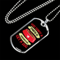 Friend Washington Necklace Stainless Steel or 18k Gold Dog Tag 24" Chain-Express Your Love Gifts