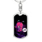 Friggin' Alien Dog Tag Pendant Keychain Stainless Steel or 18k Gold-Express Your Love Gifts