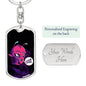 Friggin' Alien Dog Tag Pendant Keychain Stainless Steel or 18k Gold-Express Your Love Gifts