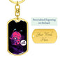 Friggin' Alien Dog Tag Pendant Keychain Stainless Steel or 18k Gold-Express Your Love Gifts