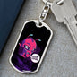 Friggin' Alien Dog Tag Pendant Keychain Stainless Steel or 18k Gold-Express Your Love Gifts