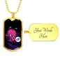 Friggin' Alien Necklace UFO Alien Fan Gift Stainless Steel or 18k Gold Dog Tag 24" Chain-Express Your Love Gifts
