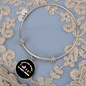 From Fur Mama Cat Bracelet Stainless Steel or 18k Gold Circle Bangle-Express Your Love Gifts