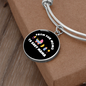 From Fur Mama Cat Bracelet Stainless Steel or 18k Gold Circle Bangle-Express Your Love Gifts