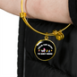 From Fur Mama Cat Bracelet Stainless Steel or 18k Gold Circle Bangle-Express Your Love Gifts