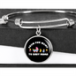 From Fur Mama Cat Bracelet Stainless Steel or 18k Gold Circle Bangle-Express Your Love Gifts