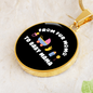 From Fur Mama Cat Circle Necklace Stainless Steel or 18k Gold 18-22"-Express Your Love Gifts