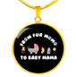 From Fur Mama Cat Circle Necklace Stainless Steel or 18k Gold 18-22"-Express Your Love Gifts