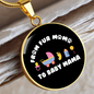 From Fur Mama Cat Circle Necklace Stainless Steel or 18k Gold 18-22"-Express Your Love Gifts