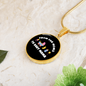 From Fur Mama Cat Circle Necklace Stainless Steel or 18k Gold 18-22"-Express Your Love Gifts