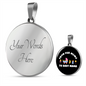 From Fur Mama Cat Circle Necklace Stainless Steel or 18k Gold 18-22"-Express Your Love Gifts