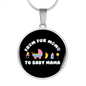 From Fur Mama Cat Circle Necklace Stainless Steel or 18k Gold 18-22"-Express Your Love Gifts