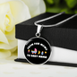 From Fur Mama Cat Circle Necklace Stainless Steel or 18k Gold 18-22"-Express Your Love Gifts