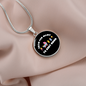 From Fur Mama Cat Circle Necklace Stainless Steel or 18k Gold 18-22"-Express Your Love Gifts