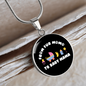 From Fur Mama Cat Circle Necklace Stainless Steel or 18k Gold 18-22"-Express Your Love Gifts